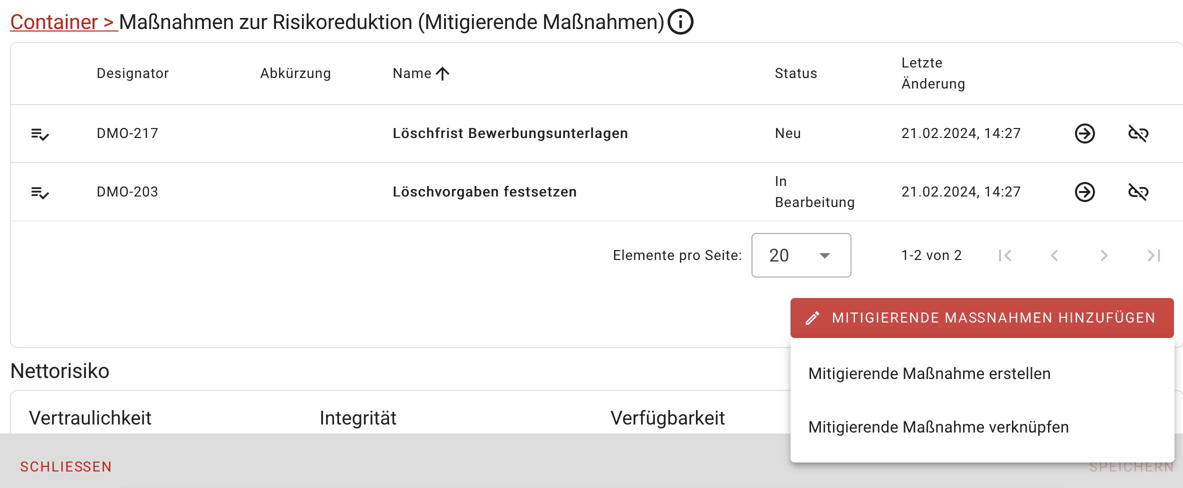 Risikoreduktion