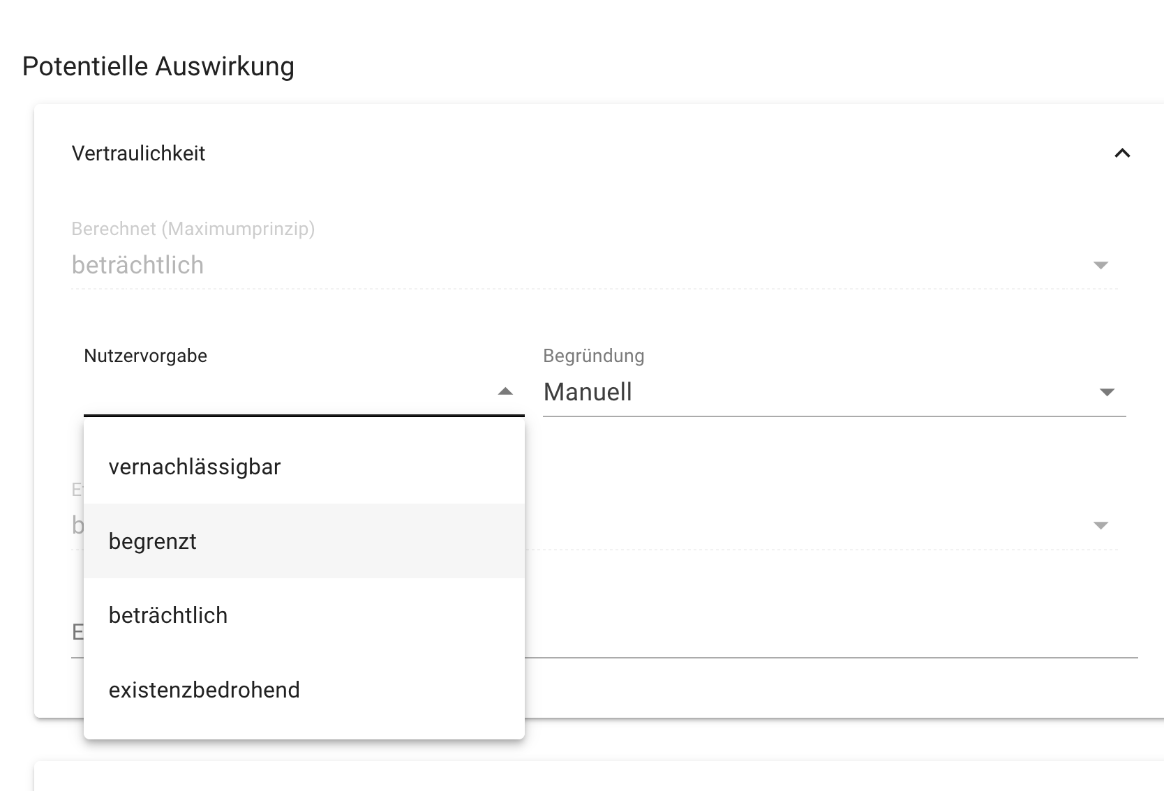 Vererbung des Schutzbedarfs