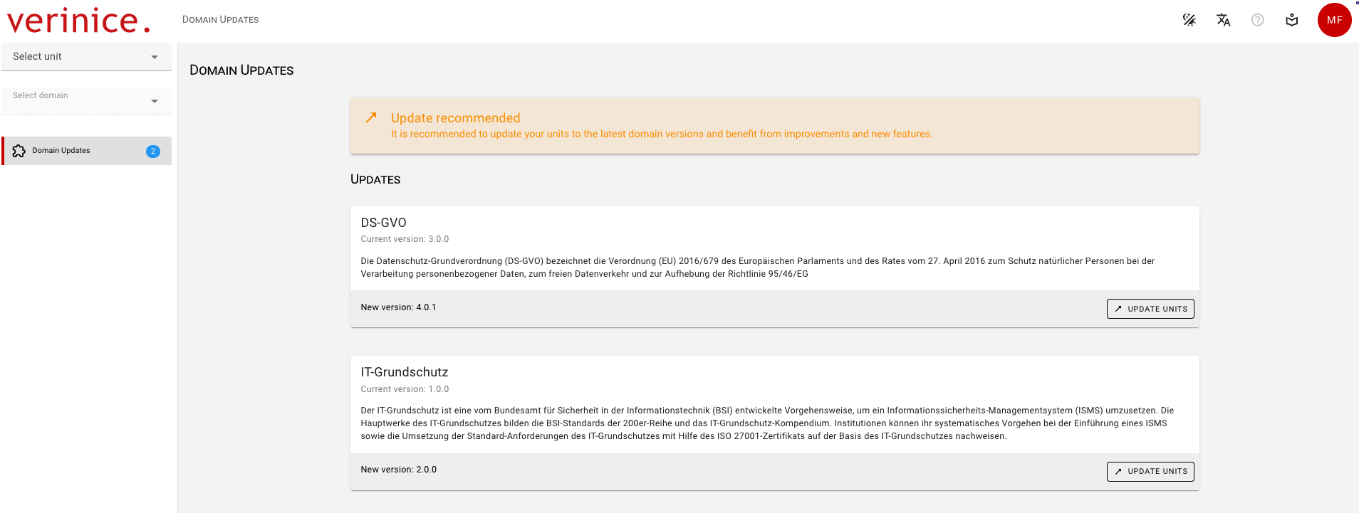 Domain Updates Available