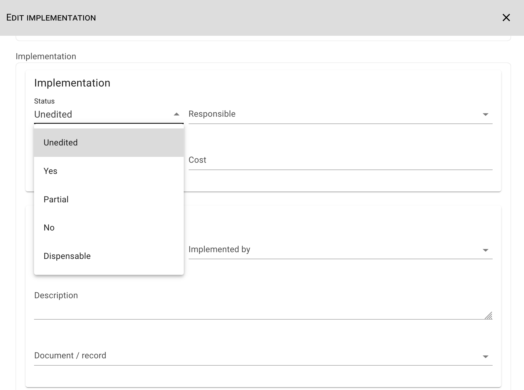 Show Implementation