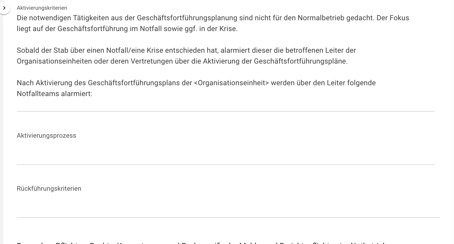Aktivierungskriterien