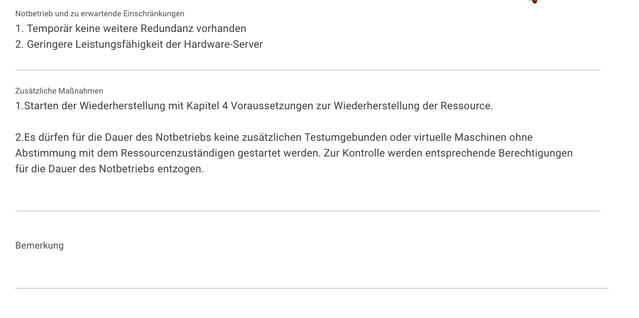 Notbetrieb