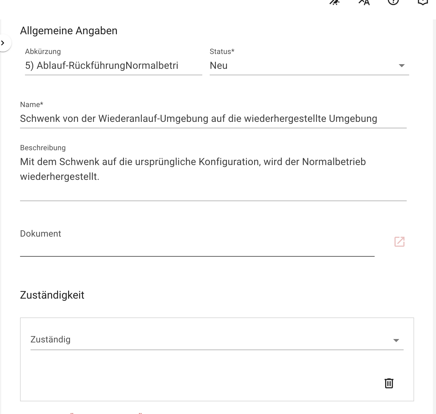 Notfallmaßnahme Rückführung